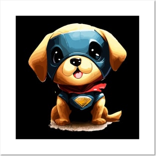 Superhero puppy dog Posters and Art